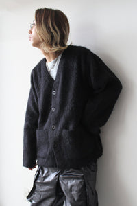 CARDIGAN / BLACK MOHAIR