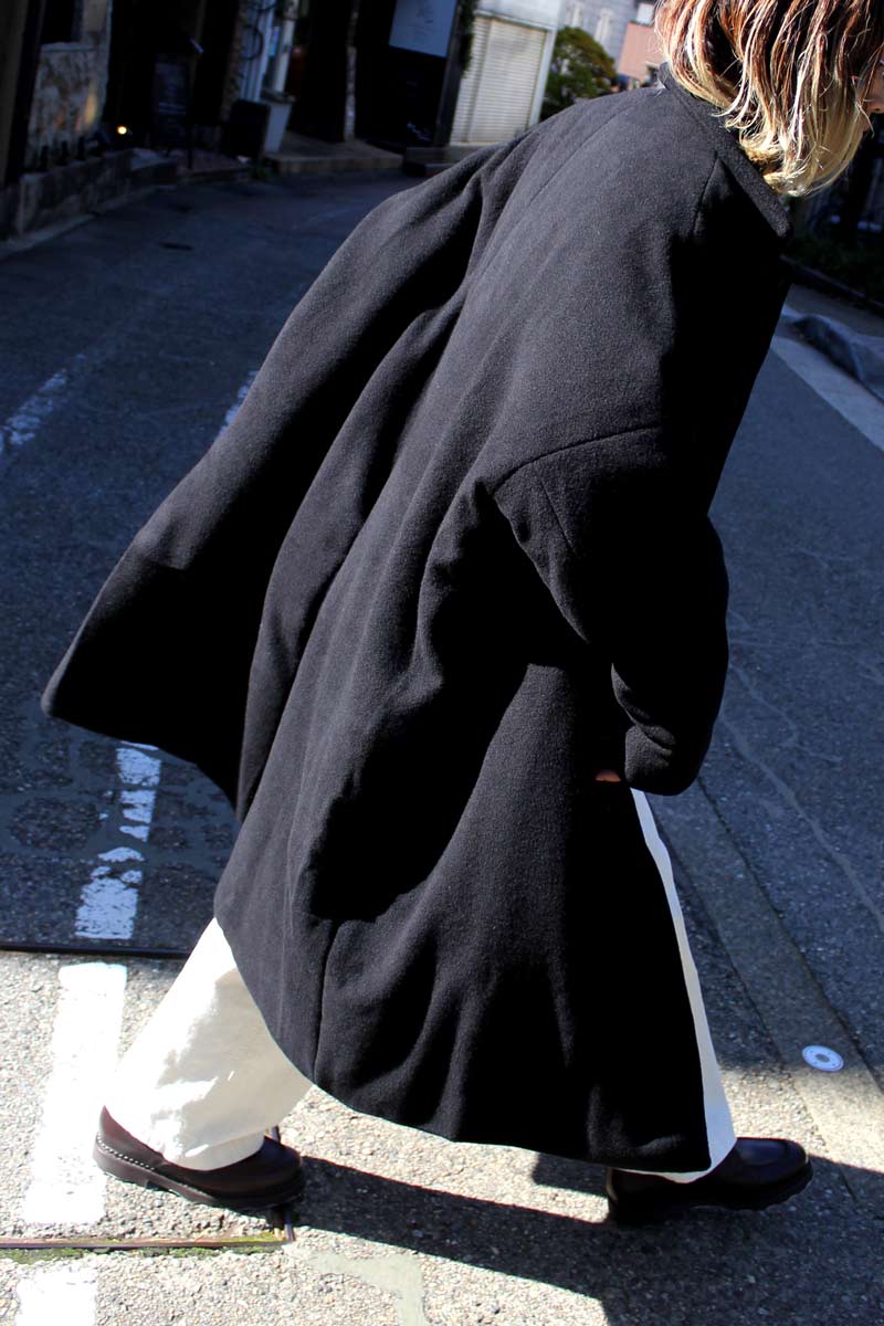 BIG BLOBBY COAT - HEAVY CASHEMERE / BLACK [26AW入荷予定]