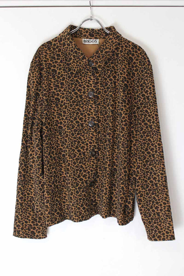 BRIGGS | 90'S LEOPARD SHIRT JACKET [USED]