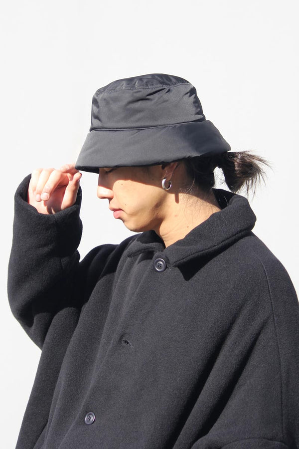 WATERPLOOF MELTON HAT / BLACK 
