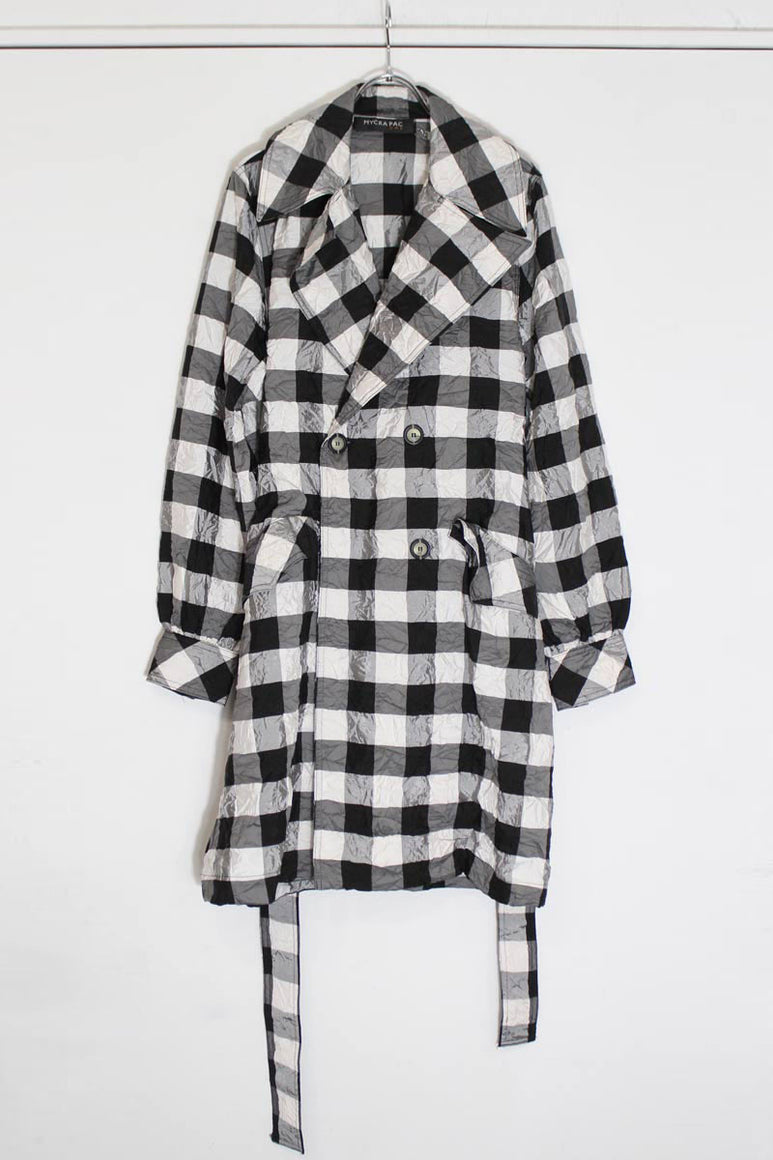 MYCRA PAC | 90'S CHECK WRINKLE NYLON COAT [USED]