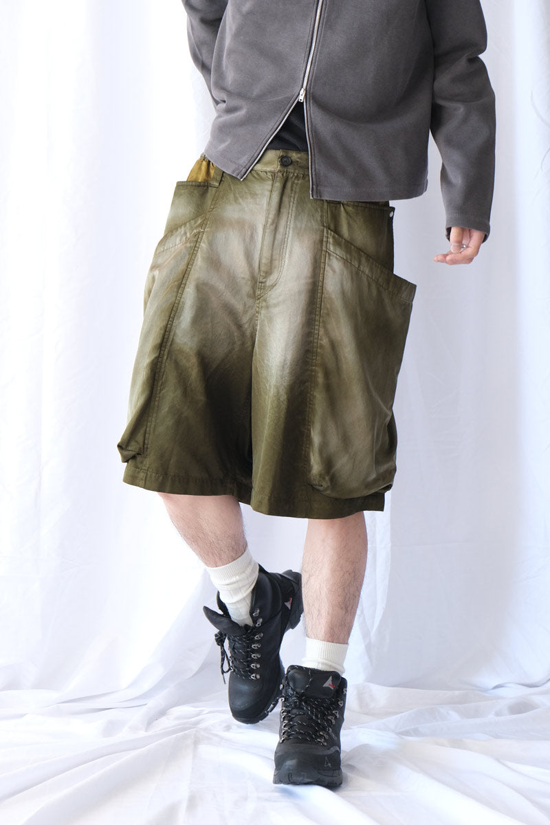 RUSTY SATIN GARDEN SHORTS .15 / OLIVE