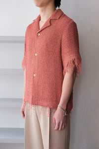 FAUSTO SHIRT / WASHED FRINGED RED