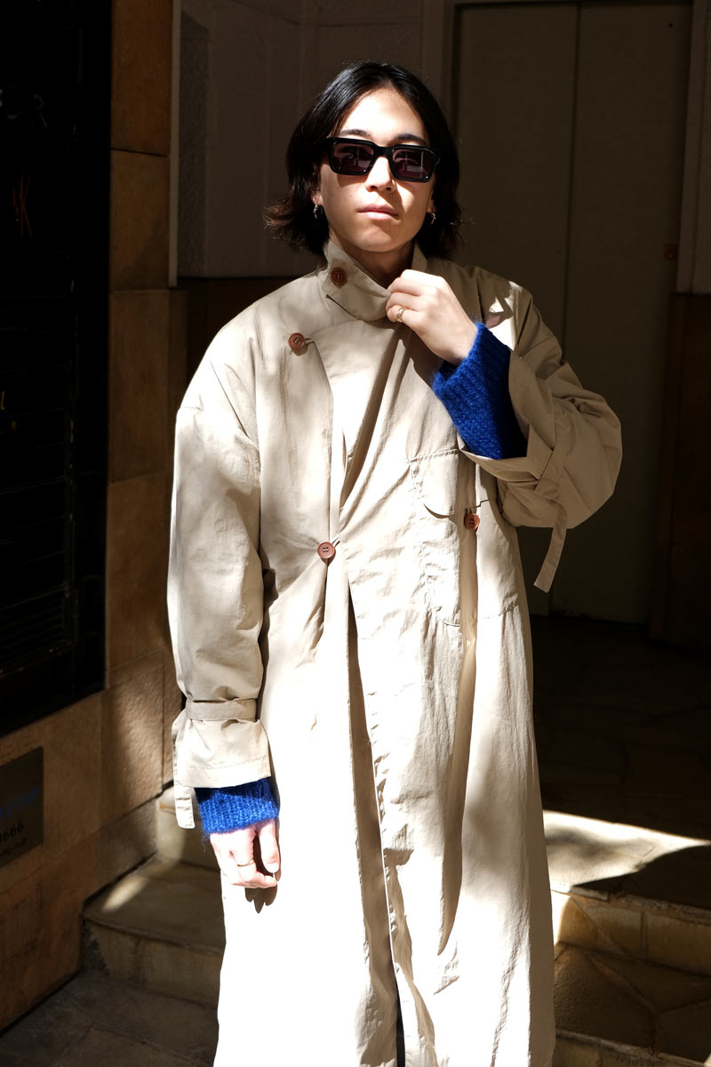 FOOD WASTE DYED CANVAS COAT / BEIGE [50%OFF]