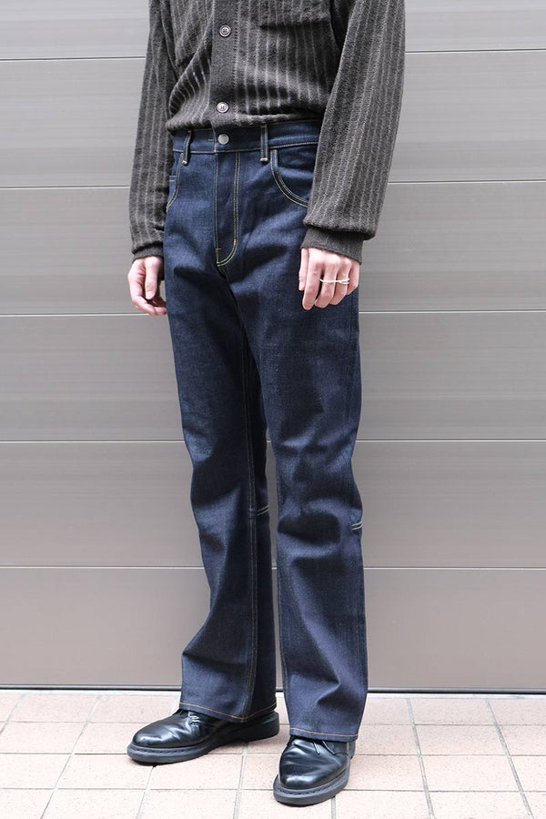 SLIM FLARE DENIM PANTS -Sharon- .06 / RGID INDIGO