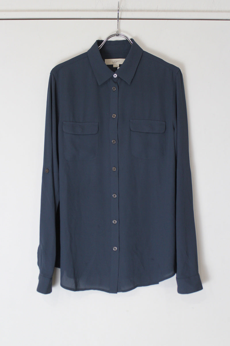 LOFT | 90'S L/S RAYON SHIRT [USED]