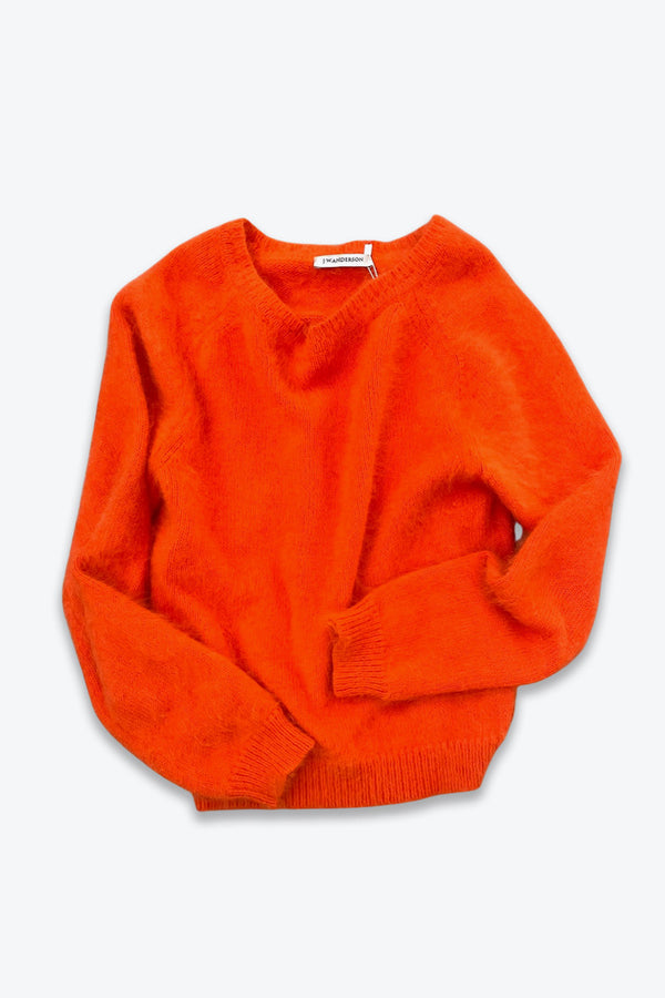 J.W.ANDERSON | MADE IN ITALY BACK DESIGN MOHAIR SWEATER [USED]