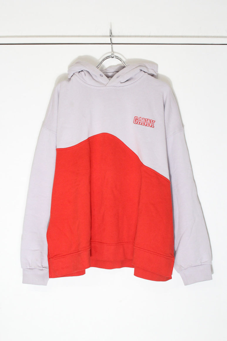 GANNI | TWO-TONE SWEAT HOODIE [USED]