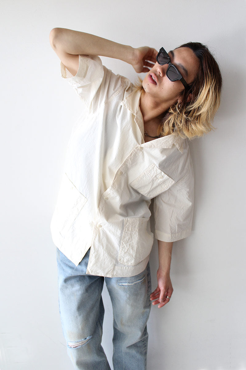 SLEEPER SHIRT-LIGHT COTTON / NATURAL [40% OFF]
