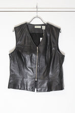 Load image into Gallery viewer, ANN TAYLOR | 90&#39;S LEATHER VEST [DEADSTOCK/NOS]