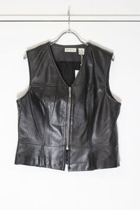 ANN TAYLOR | 90'S LEATHER VEST [DEADSTOCK/NOS]