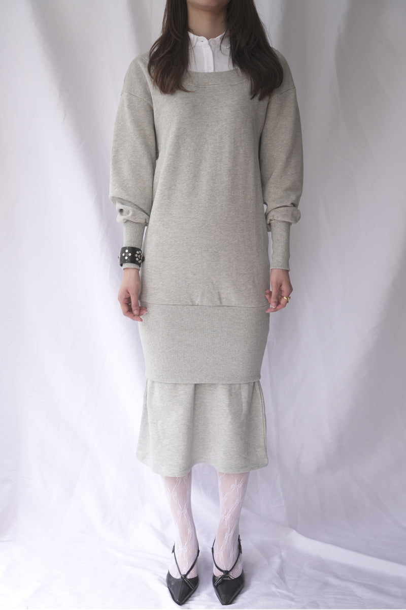 BELDA SWEAT DRESS / GREY