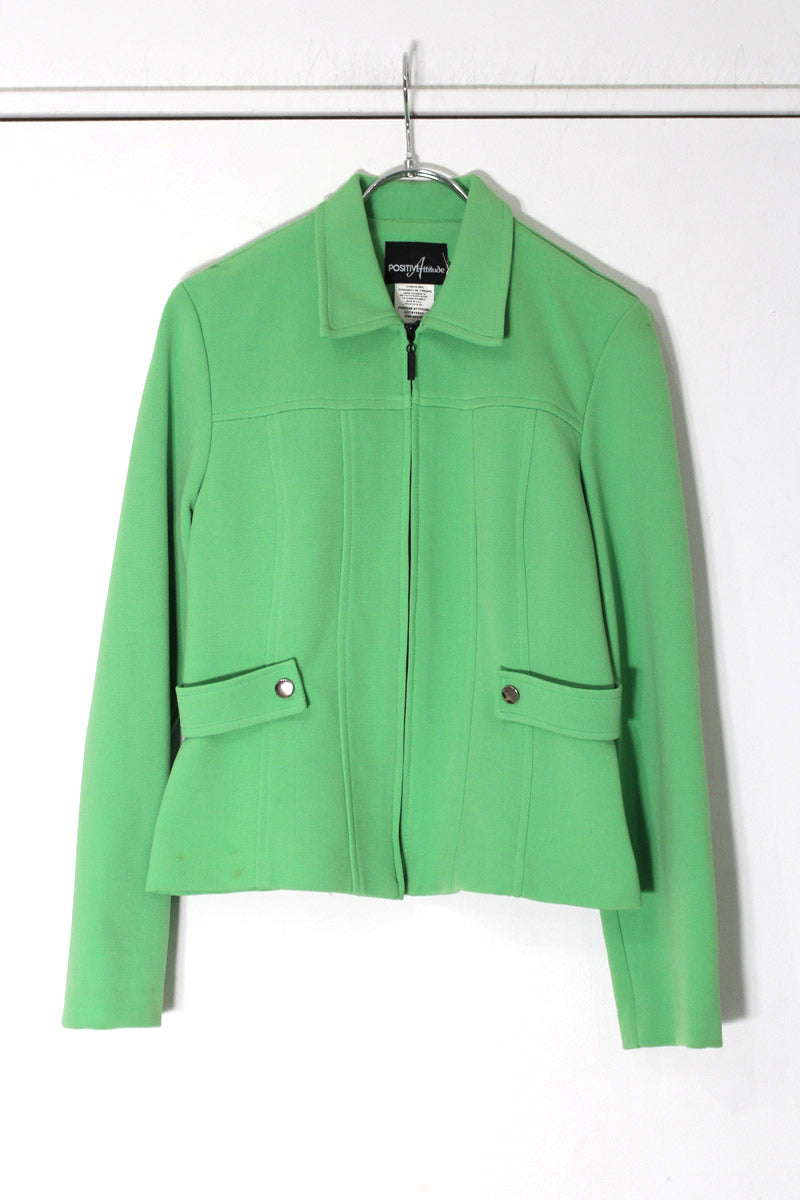 POSITIVE ATTITUDE | MADE IN USA 90'S ZIP JACKET [USED]