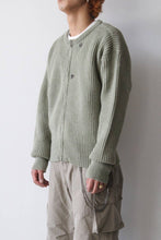 Load image into Gallery viewer, ZIP WRAP CARDIGAN / REFINED GREEN QUOTIDIAN WOOL
