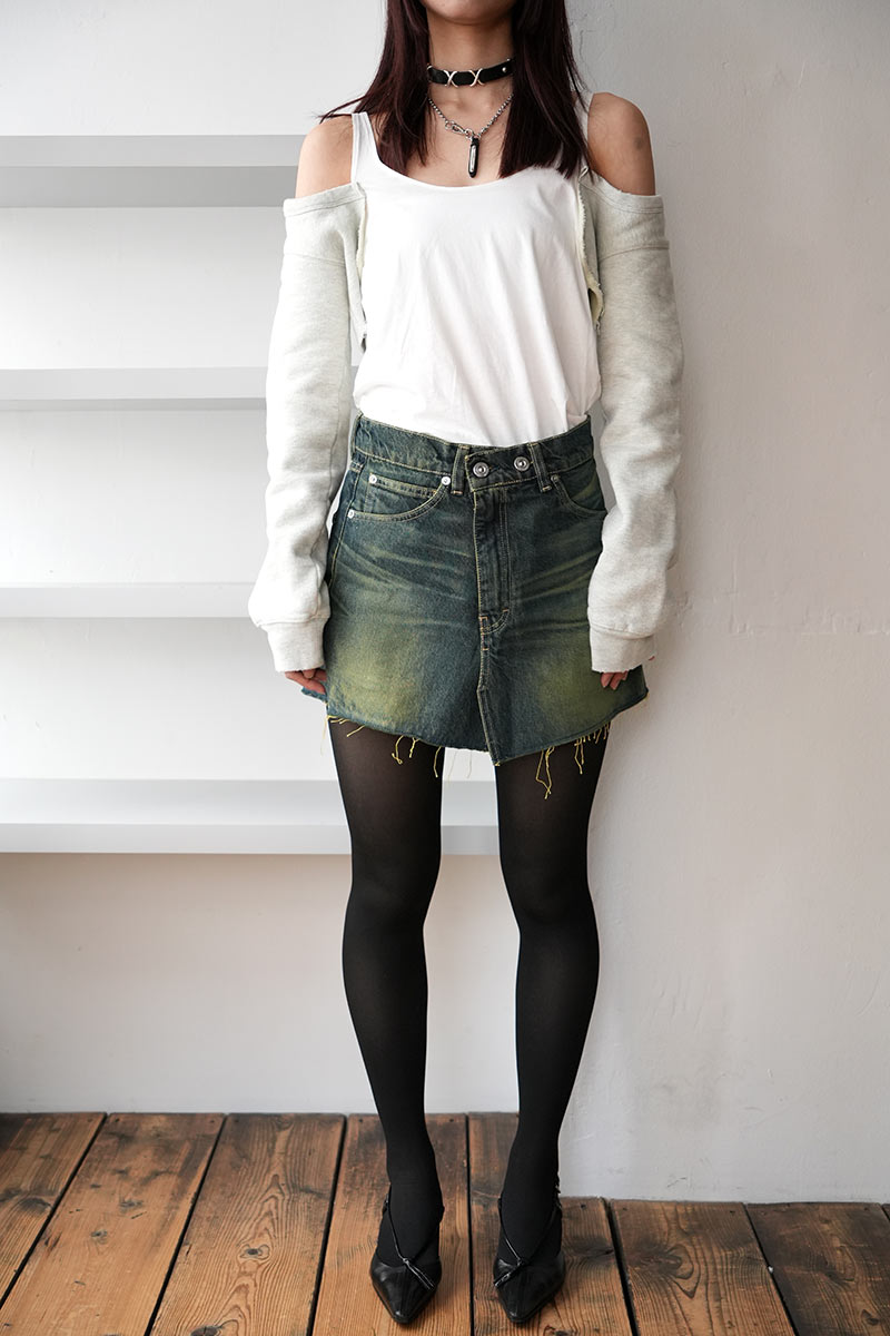 CARDIGAN TANK / YELLOW TINT MELANGE FLEECE [20%OFF]