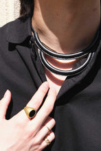 Load image into Gallery viewer, ARC LEAHTER NECKLACE / BLACK