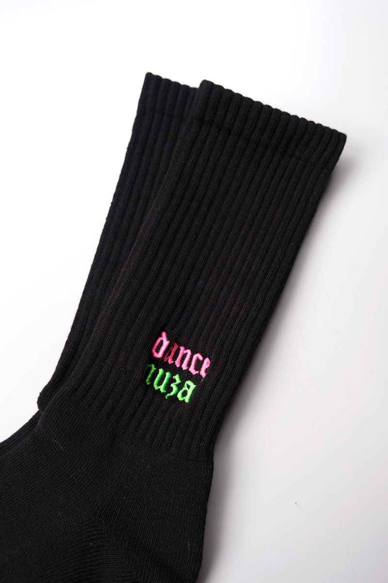 TOMOO GOKITA -'DANCE MUZAK' RIB SOCKS / BLACK [20%OFF]