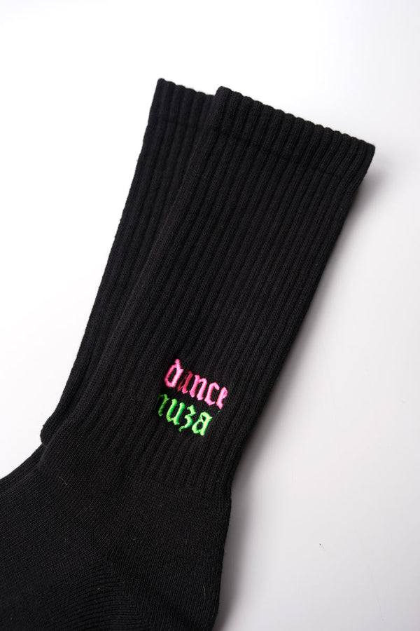 TOMOO GOKITA - 'DANCE MUZAK' RIB SOCKS / BLACK [20%OFF]