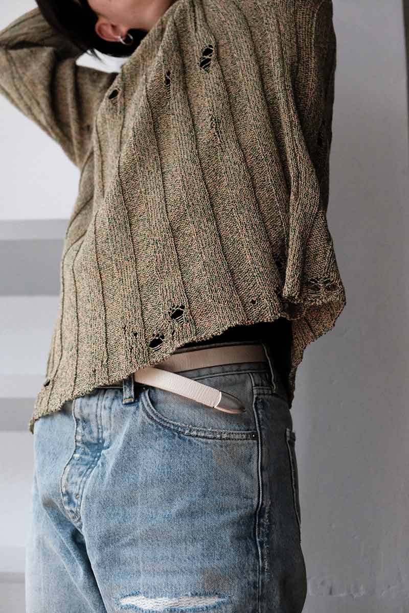 UNDERGROUND SWEATER / GREEN MELANGE [50%OFF]