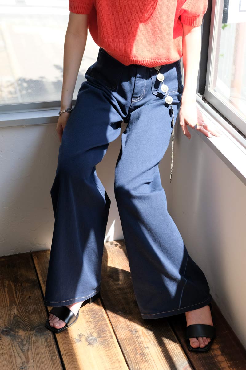 RITA ROW | ANITA JEANS / DARK BLUE ワイドストレートデニムパンツ