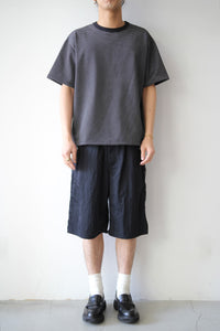 GIZA COMPACT STRIPE S/S T-SHIRT / BLACK WHITE