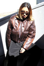 Load image into Gallery viewer, BOX JACKET / SHINY BROWN NYLON