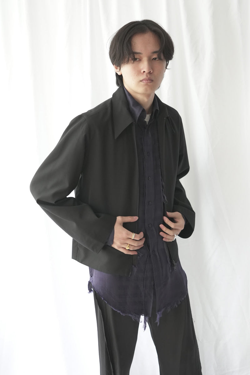 S18 NO.285 SUMMER WOOL POCKET JACKET / BLACK [Kanazawa store]