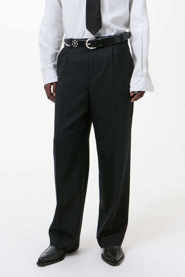 BORROWED CHINO / BLACK PANAMA WOOL