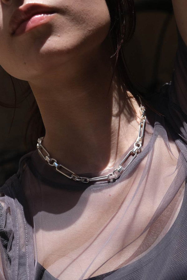 HIGHGATE MINI NECKLACE / SILVER PLATED BRASS
