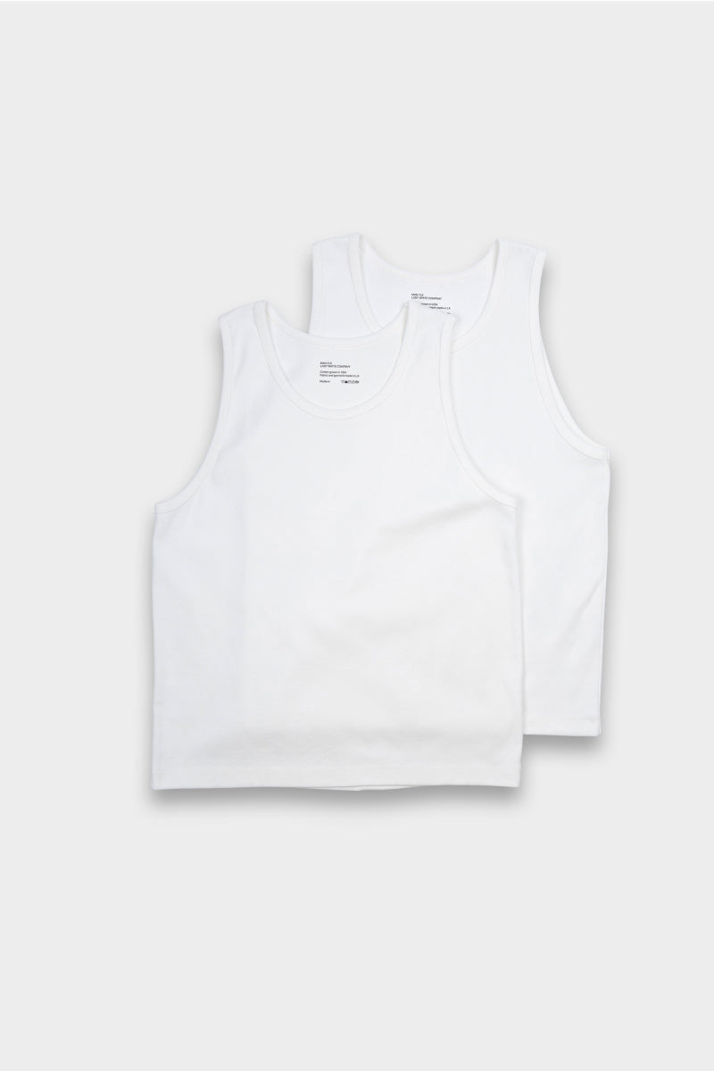 MAN-TLE×LADY WHITE CO. | R20 LWT-0 SINGLET 2PAC / WHITE RIB