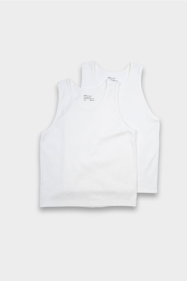MAN-TLE×LADY WHITE CO. | R20 LWT-0 SINGLET 2PAC / WHITE RIB