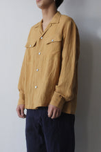 Load image into Gallery viewer, L/S OPEN COLLAR SHIRT-100%LINEN / YELLOW [20%OFF]