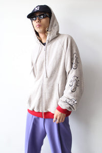 JAJA ZIP HOODIE / GREY MELANGE