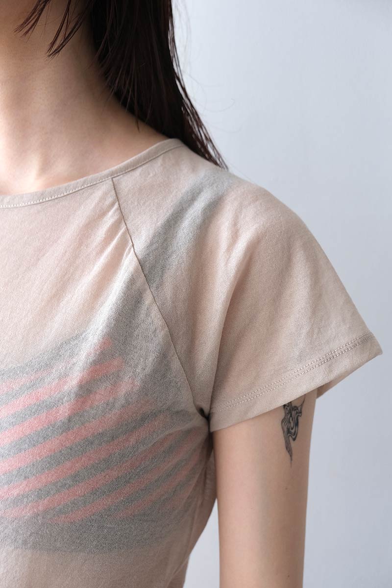 OMU T-SHIRT / BEIGE [20% OFF]