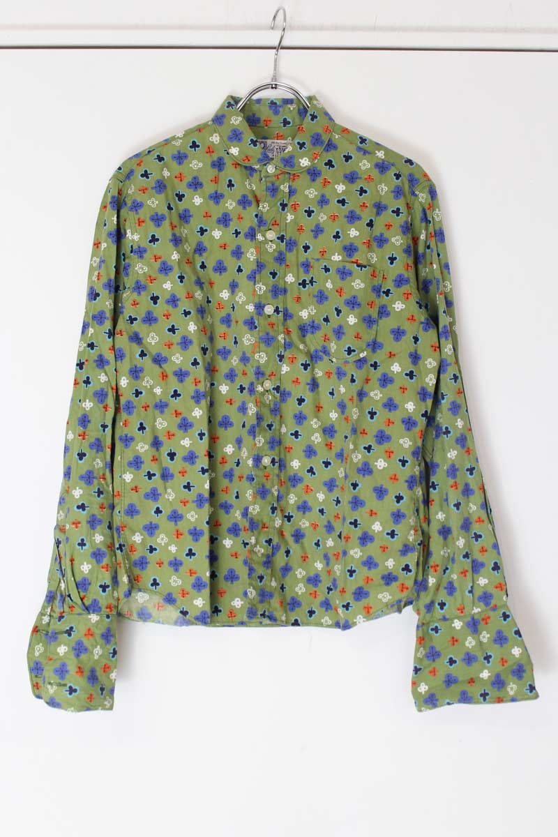 LADY E&W | MADE IN USA 60'S L/S PATTERN SHIRT [USED]