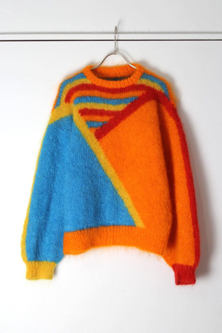 NO BRAND | 80'S MOHAIR DESIGN SWEATER [USED]