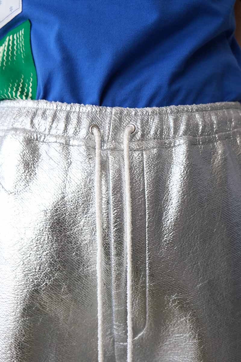 SILVER SWEAT SHORTS / SILVER [20% OFF]