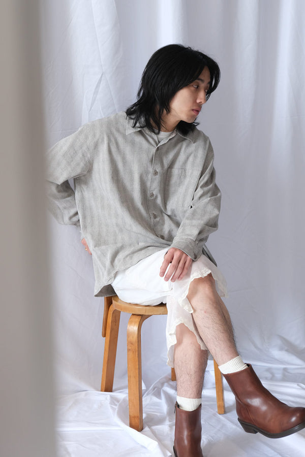 ABOVE SHIRT / SAGE TRAIL 체크 드라이라인 위브