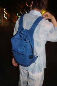 SLIM BACKPACK / COBALT DENSE LIQUID NYLON