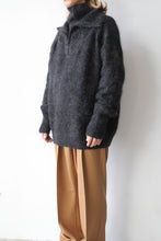 Load image into Gallery viewer, MOHAIR DOUBLE HIGH NECK P/O KNIT .12 / CHARCOAL