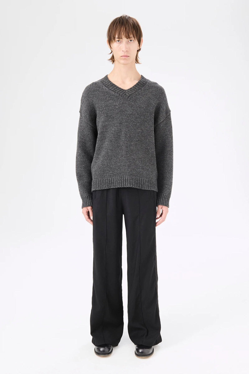 OUR LEGACY BRROWED CHINO / BLACK CHALK STRIPE SLACKS STOCK