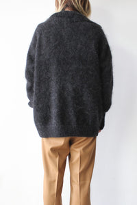 MOHAIR DOUBLE HIGH NECK P/O KNIT .12 / CHARCOAL