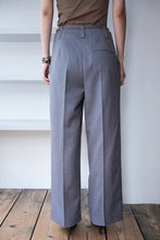 画像をギャラリービューアに読み込む, WOOL MIX DOUBLE BELT WIDE SLACKS / GRAY