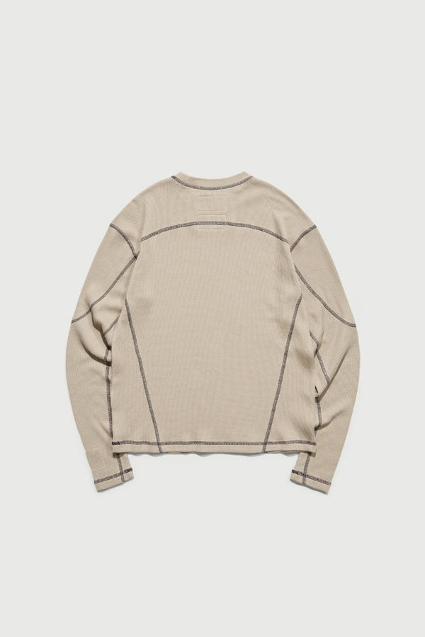 PANELED THERMAL LONG SLEEVE / SAND