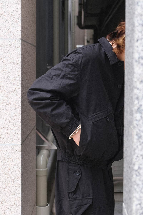 MAMO BLOUSON-SAT / BLACK [30%OFF]