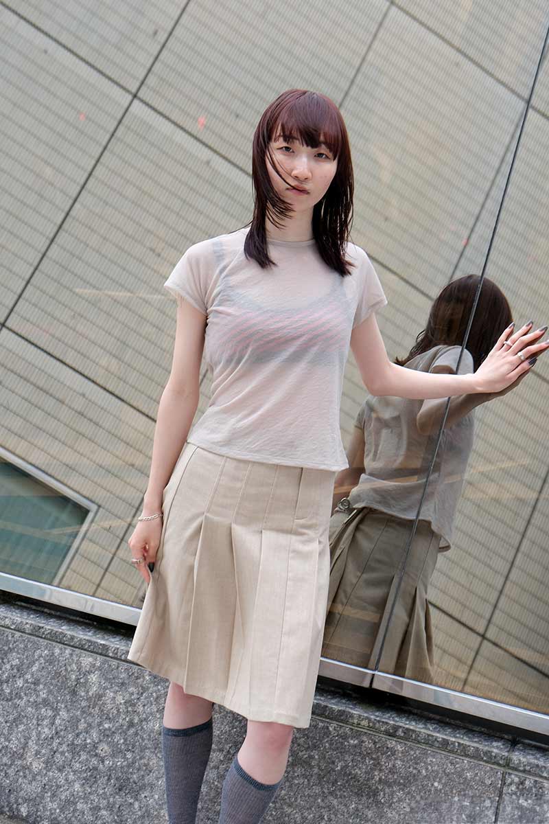 OMU T-SHIRT / BEIGE [20% OFF]
