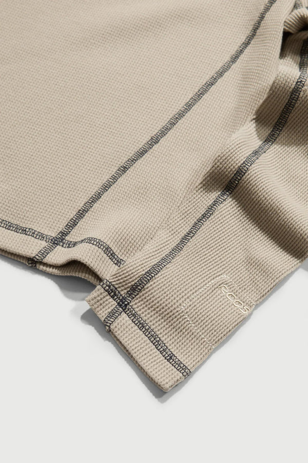 PANELED THERMAL LONG SLEEVE / SAND