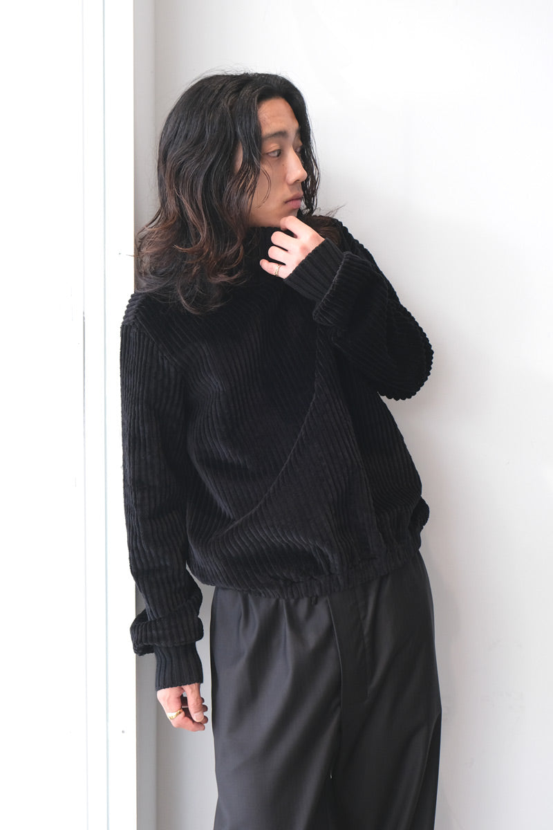 S17 NO.325 CORDUROY RIB PULLOVER / BLACK [金沢店]
