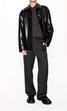 画像をギャラリービューアに読み込む, SATURN LEATHER SHIRT / VINTAGE BLACK LETAHER