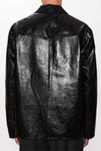 画像をギャラリービューアに読み込む, SATURN LEATHER SHIRT / VINTAGE BLACK LETAHER